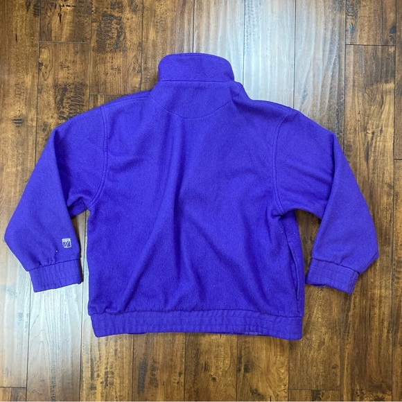 MINNESOTA VIKINGS Vintage LOGO 7 Game Day Pullover Zip Up Fleece Size Large - Picture 10 of 12